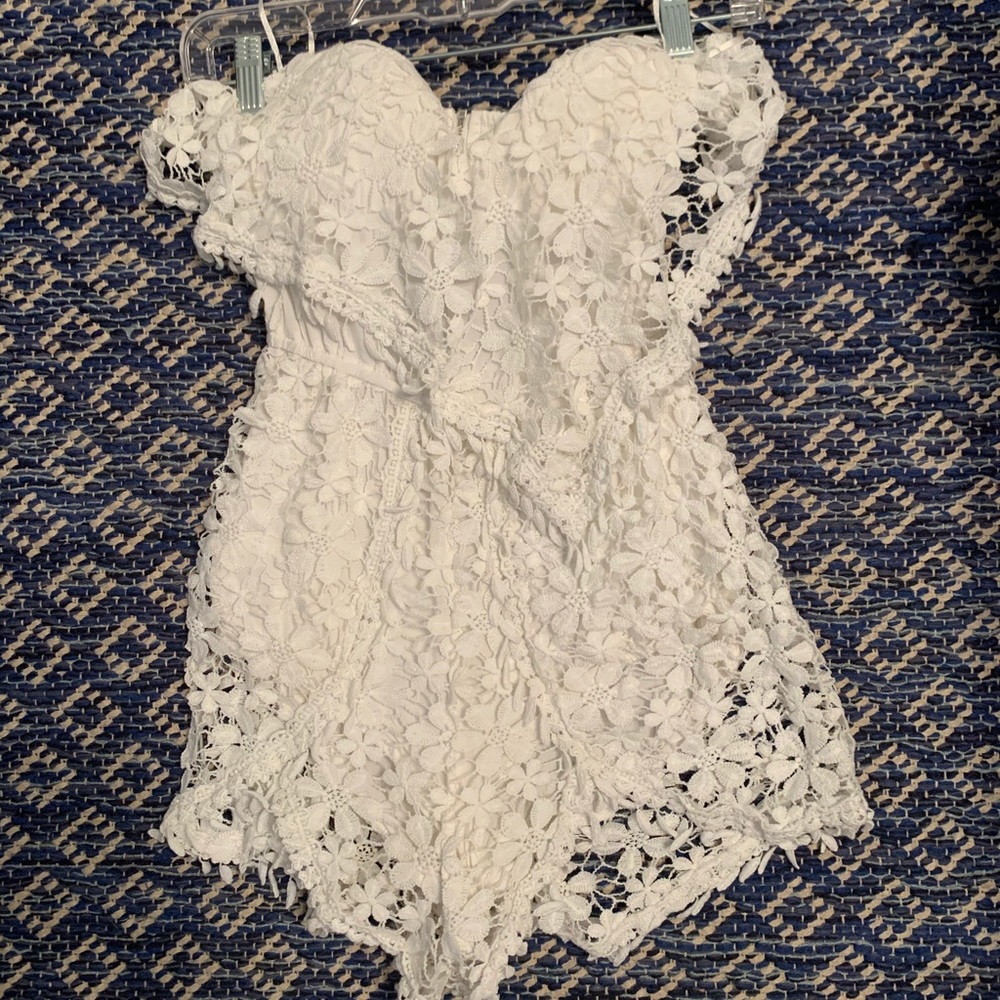 Strapless Lace Romper